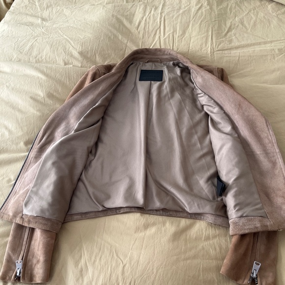 “All Saints”, Biker style Suede Leather Jacket. - Picture 2 of 11